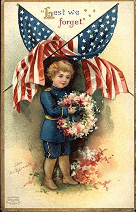 Memorial Day Veterans Day Vintage Image Download Etsy Vintage