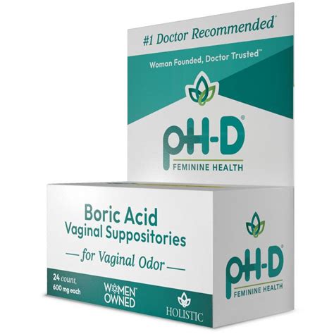 PH D Feminine Health Boric Acid Vaginal Suppositories 24ct 24 Ct Shipt