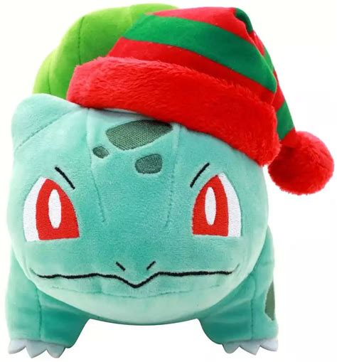 Pokemon 2023 Holiday Bulbasaur 8 Plush Stripe Hat Jazwares - ToyWiz