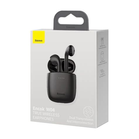 Baseus Encok True Wireless Earphones W04 Pro Black - Skit Store