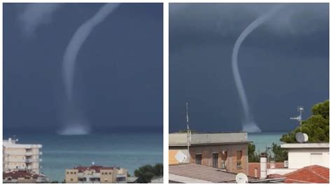 Enorme Tromba Marina Davanti Alle Coste Dell Abruzzo I Video Dei