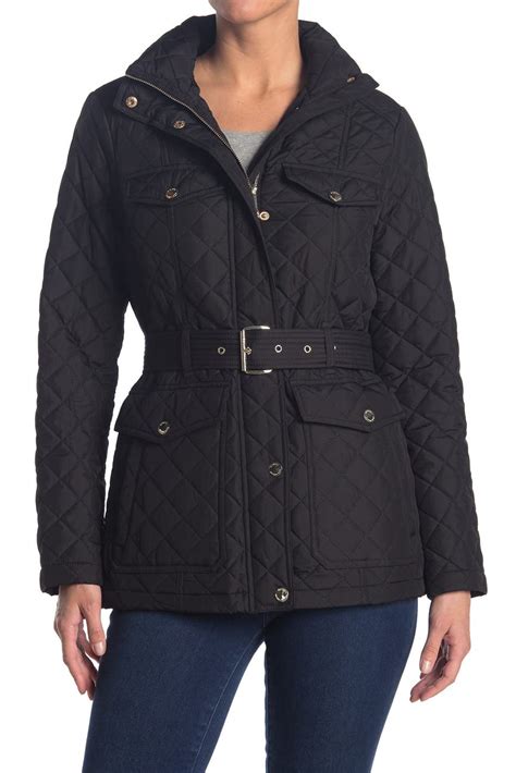 Michael Kors Belted Diamond Quilted Hooded Jacket Nordstrom Rack