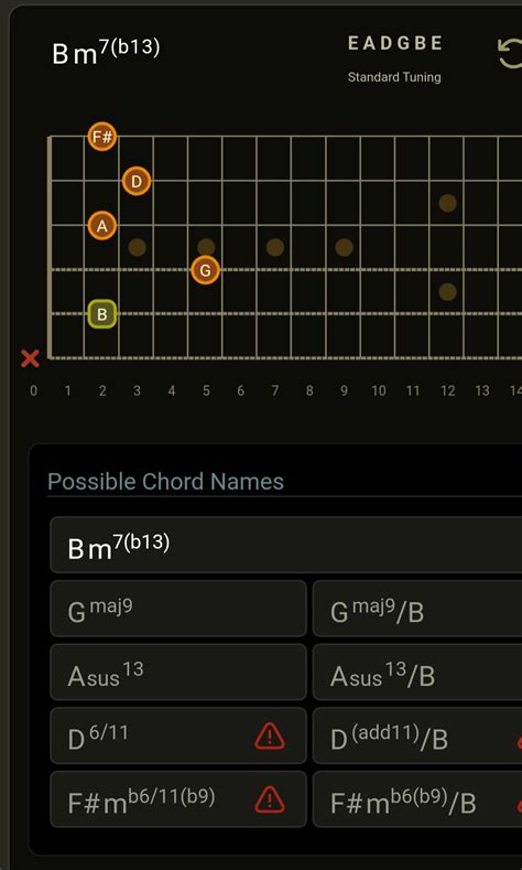 Bm7 B13 Chord R Guitarlessons