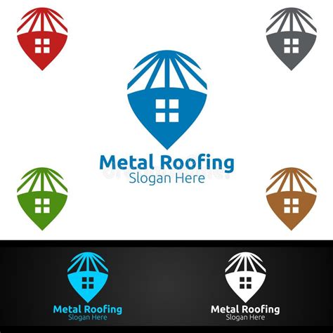 Metal Roofing Logo For Shingles Roof Real Estate Or Handyman