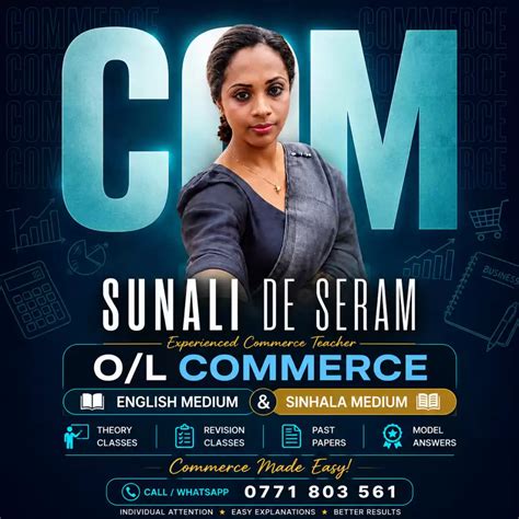 master ol commerce english sinhala medium classes business