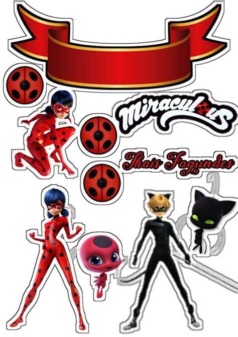 Topo De Bolo Miraculous Ladybug Para Editar E Imprimir Ladybug Birthday