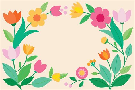 Spring Flower Frame Background 41449814 Vector Art At Vecteezy