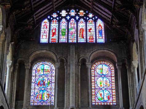 Ely Cathedral Stained Glass South Transept The Top Of T Flickr