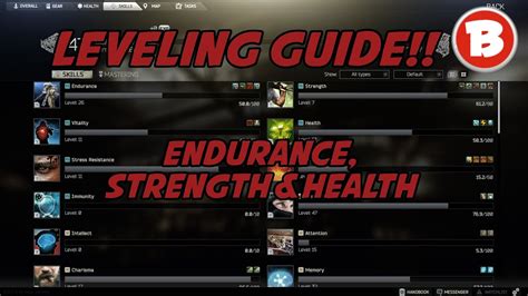 Endurance Strength Health Leveling Guide Escape From Tarkov Youtube