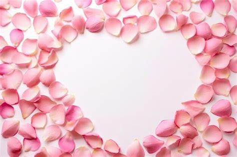 Premium Ai Image Pink Petals In A Heart Shape