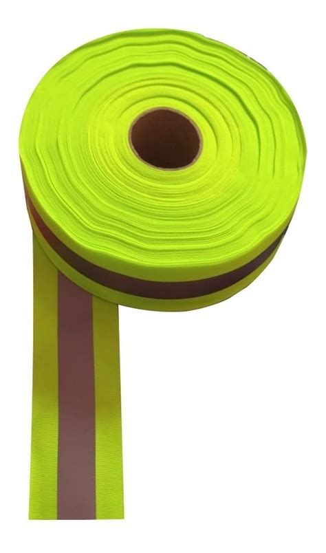 Fita Faixa Refletiva Para Uniformes Cor Verde 50mm 5mts