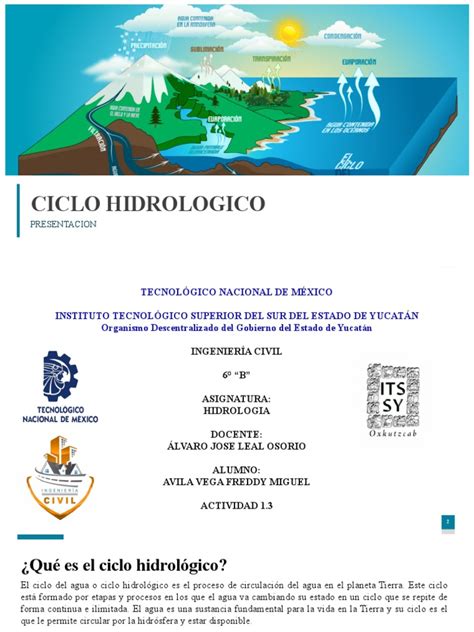 Ciclo Hidrologico | PDF | Agua | El ciclo del agua