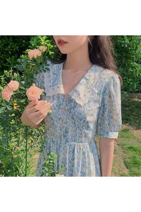 Cottagecore Aesthetic Floral Dress Сottagecore Clothes