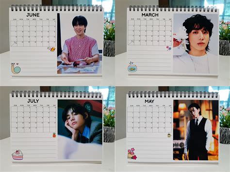 Bts Calendar Rm Jin Suga J Hope Jimin Jungkook V Calendar