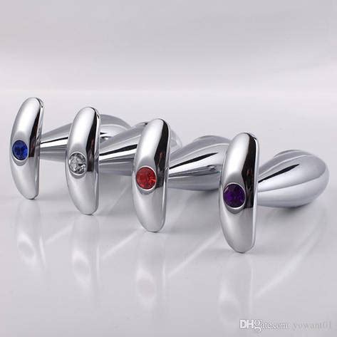 Придбати Metal Glans Anal Plug Clear Red Blue Purple Limon за