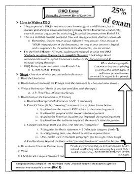 Ap History Document Based Question Dbq Instructions Tpt