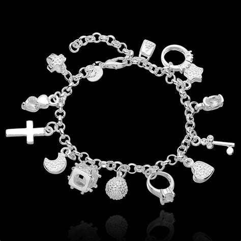 Silver Charm Bracelet on Storenvy