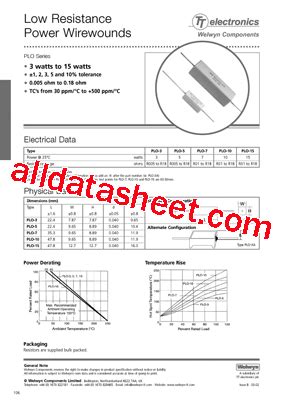 PLO 5 Datasheet PDF Welwyn Components Limited