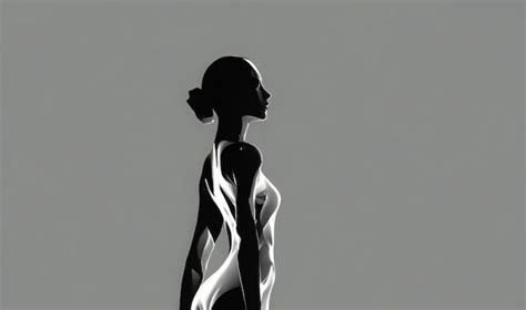 Premium Photo | Silhouette of a woman in black and white