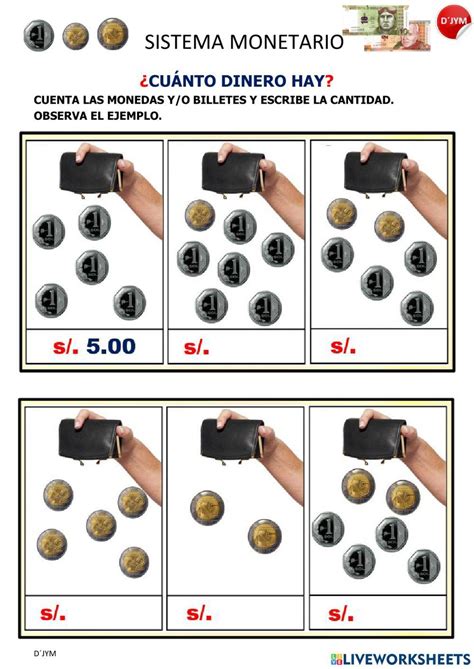 Sistema Monetario Peruano Activity Live Worksheets