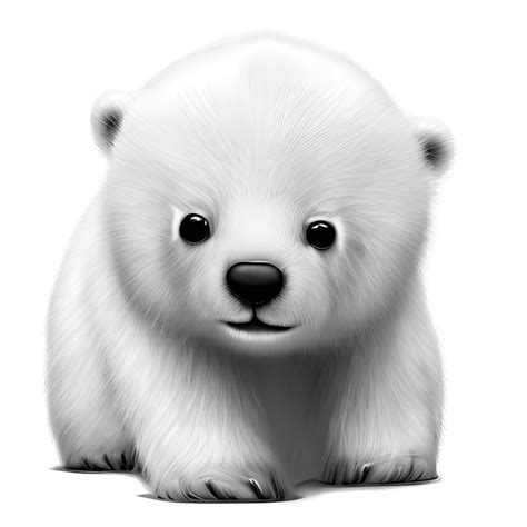 Baby Polar Bear Sketch · Creative Fabrica