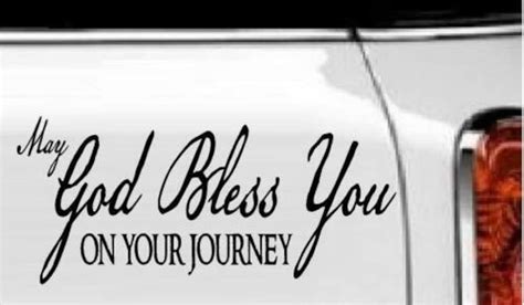 May God Bless You On Your Journey Vinyl Decal Home Décor 4 X 9 Etsy