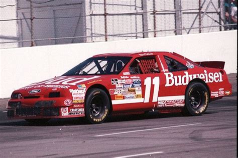 Bill Elliott In Junior Johnsons Budweiser Ford Thunderbird Nascar