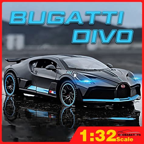 Escala 1 32 Bugatti Divo Chiron Supercar Metal Diecast aleación