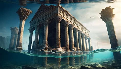 Premium AI Image | Ancient civilizations that sunk beneath the sea