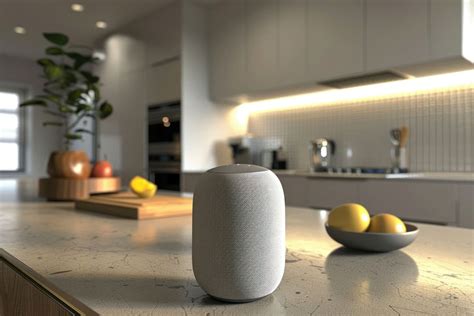 Smart Speaker Kitchen Table Fruit Free Photo Rawpixel