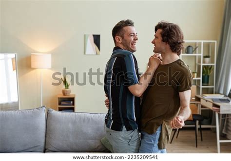 Side View Portrait Carefree Gay Couple Stock Photo Shutterstock