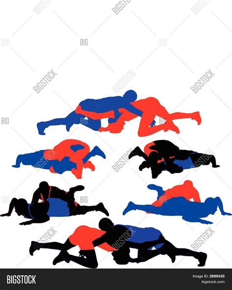 Wrestling Vector Vector & Photo (Free Trial) | Bigstock