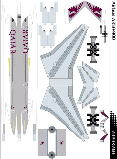 4G Qatar Airways 2011 C S Airbus A350 900 Airigami X By