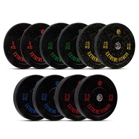 Extreme Fitness Hi Temp 150kg Bumper Plate Set - Extreme Fitness