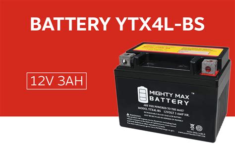 Amazon Mighty Max Battery YTX4L BS Replacement For 1999 03 E Ton