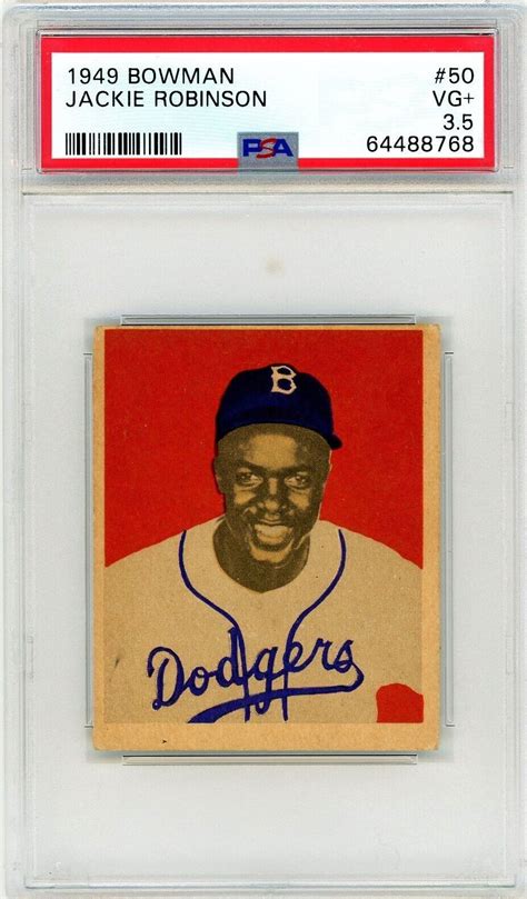 1949 Bowman Jackie Robinson Rookie 50 PSA 3 5 P1325 On EBid United