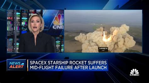 Spacexs Starship Rocket Suffers Mid Flight Failure After Launch Youtube