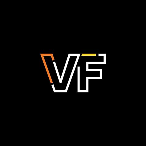 Abstract Letter Vf Logo Design With Line Connection For Technology And