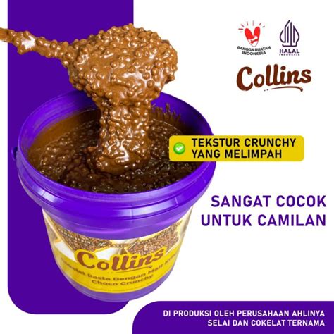 selai cokelat collins choco crunchy kg lazada indonesia