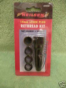 14mm SPARK PLUG RETHREADING KIT TAP REAMER & 4 INSERTS | eBay