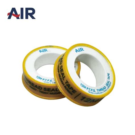 AIR Seal Tape Seltip Isolasi Drat Pipa Kran PTFE Kuning 12 Meter AIR