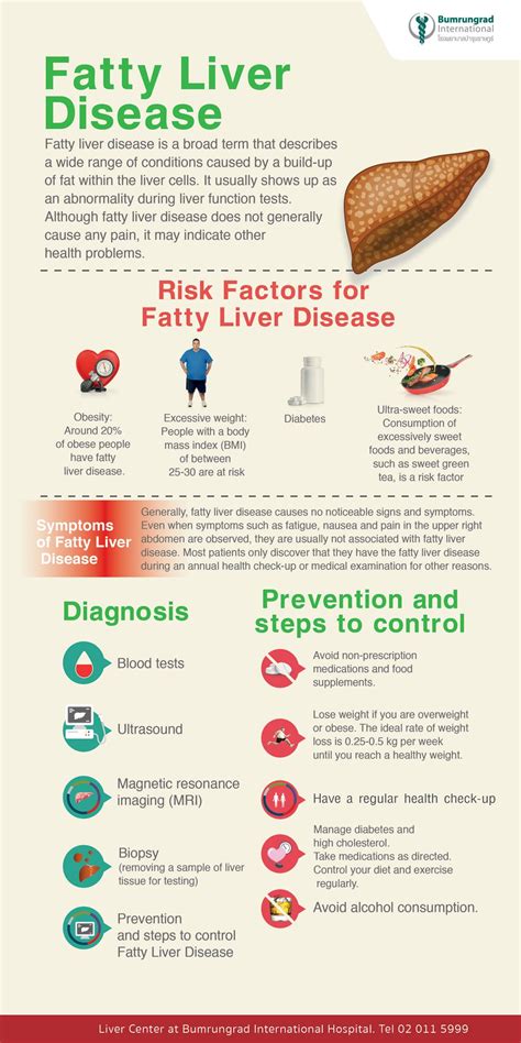 Fatty Liver Disease Infographic Bumrungrad Hospital Thailand