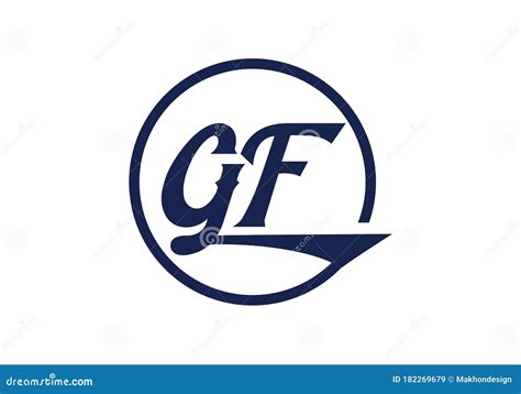 Initial Monogram Letter Gf Logo Design Vector Template Gf Letter Logo