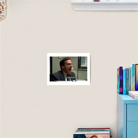 "THE OFFICE MEME MICHAEL SCOTT SCREAMING" Art Print by trrylovesyogurt ...