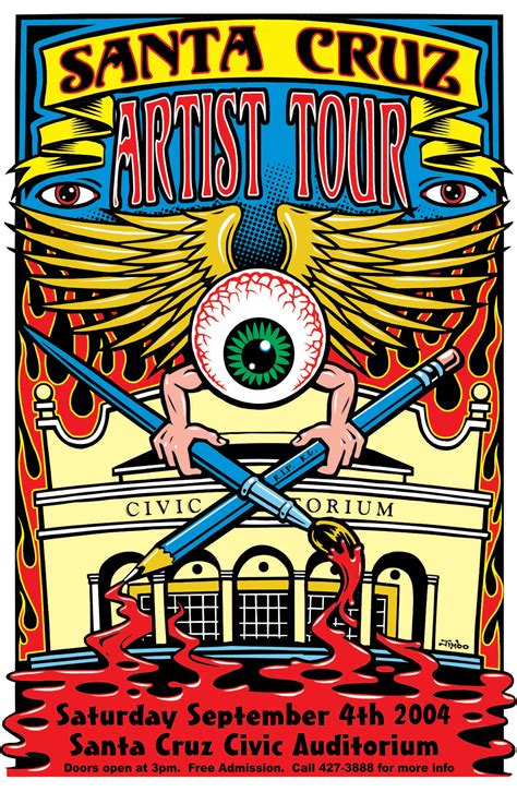 Santa Cruz Art Tour 2004 Silkscreened Poster · Jimbo Phillips Webstore