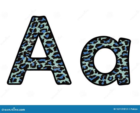 3d Leopard Print Letter A Jaguar Skin Fur Creative Decorative