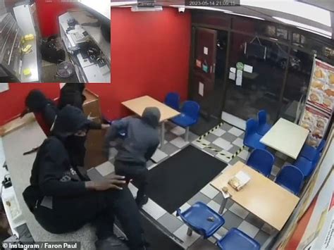 Moment Six Strong Masked Gang Armed With Machetes Launch Savage Attack