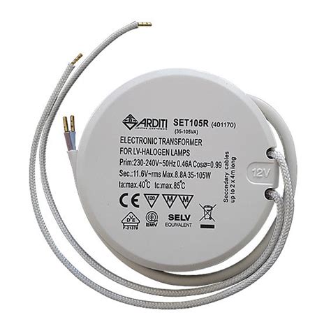 Kober. Elektronischer Trafo rund SET105R für NV-Halogenlampen / 35-105W