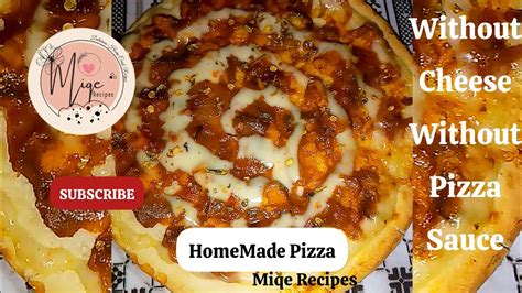 Homemade Pizza Without Cheese Recipe By Miqe Recipes Youtube