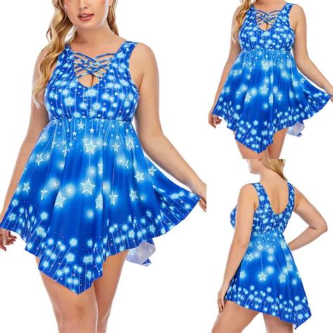 Traje De Baño Tipo Bikini L Para Mujer Talla Grande Estamp Cuotas sin interés